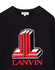 Lanvin Boys Double L Logo Sweater Black