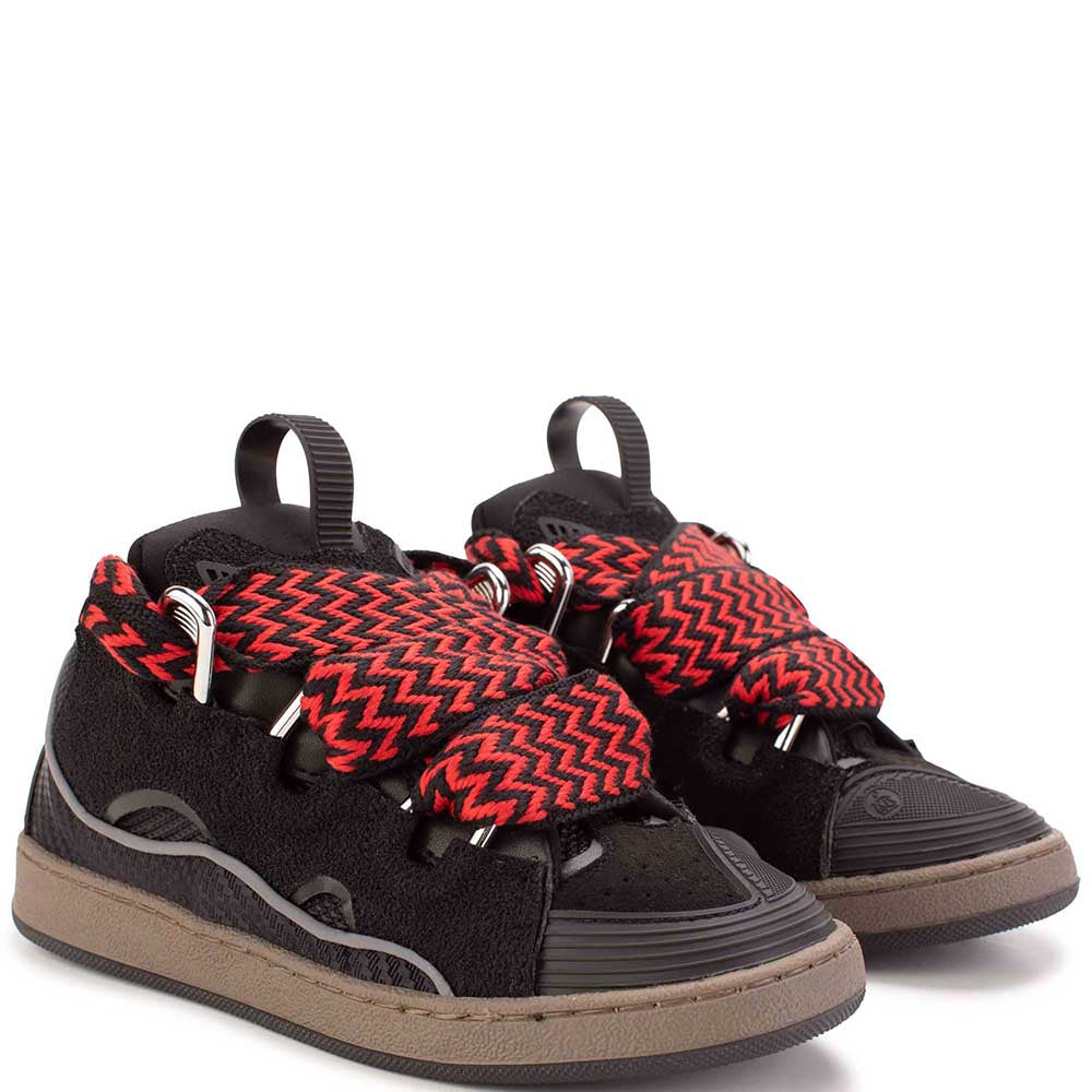 Lanvin Boys Curb Low Top Sneakers Black
