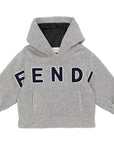 Fendi Boys Logo Hoodie Grey