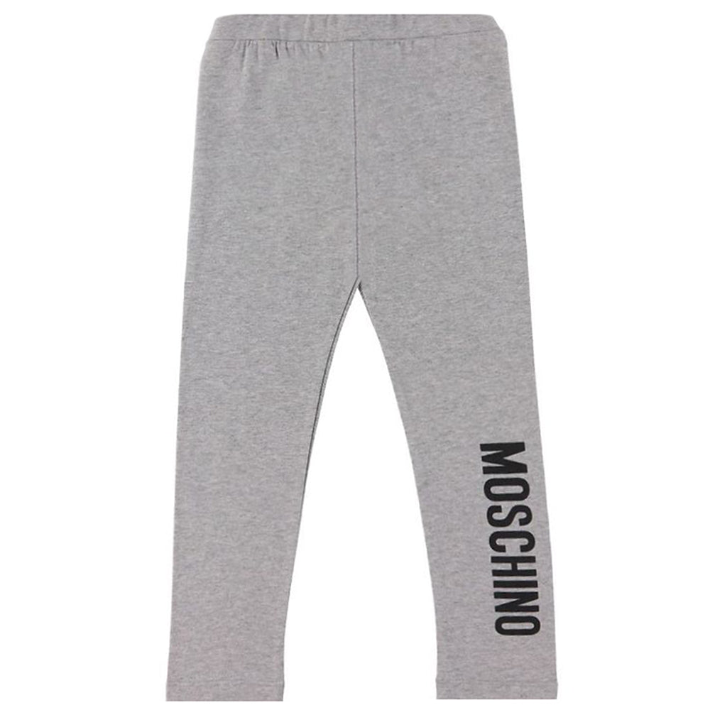 Moschino Girls Logo Leggings Grey