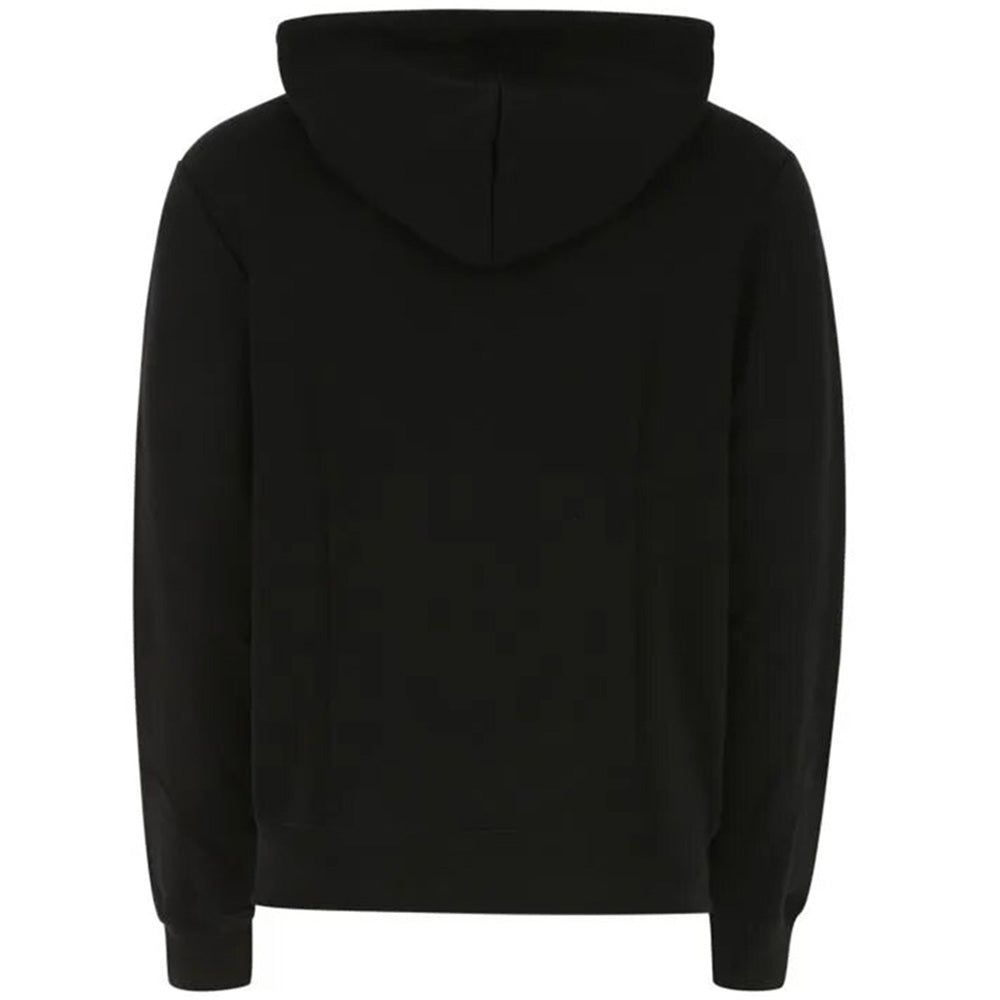Lanvin Mens Curb Embroidered Hoodie Black