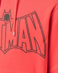 Lanvin Mens Batman Print Hoodie Red