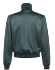 Lanvin Mens Double Faced Embroidered Zip Jacket Green