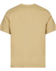 Lanvin Mens Curb Embroidered Sand Logo T-shirt Beige