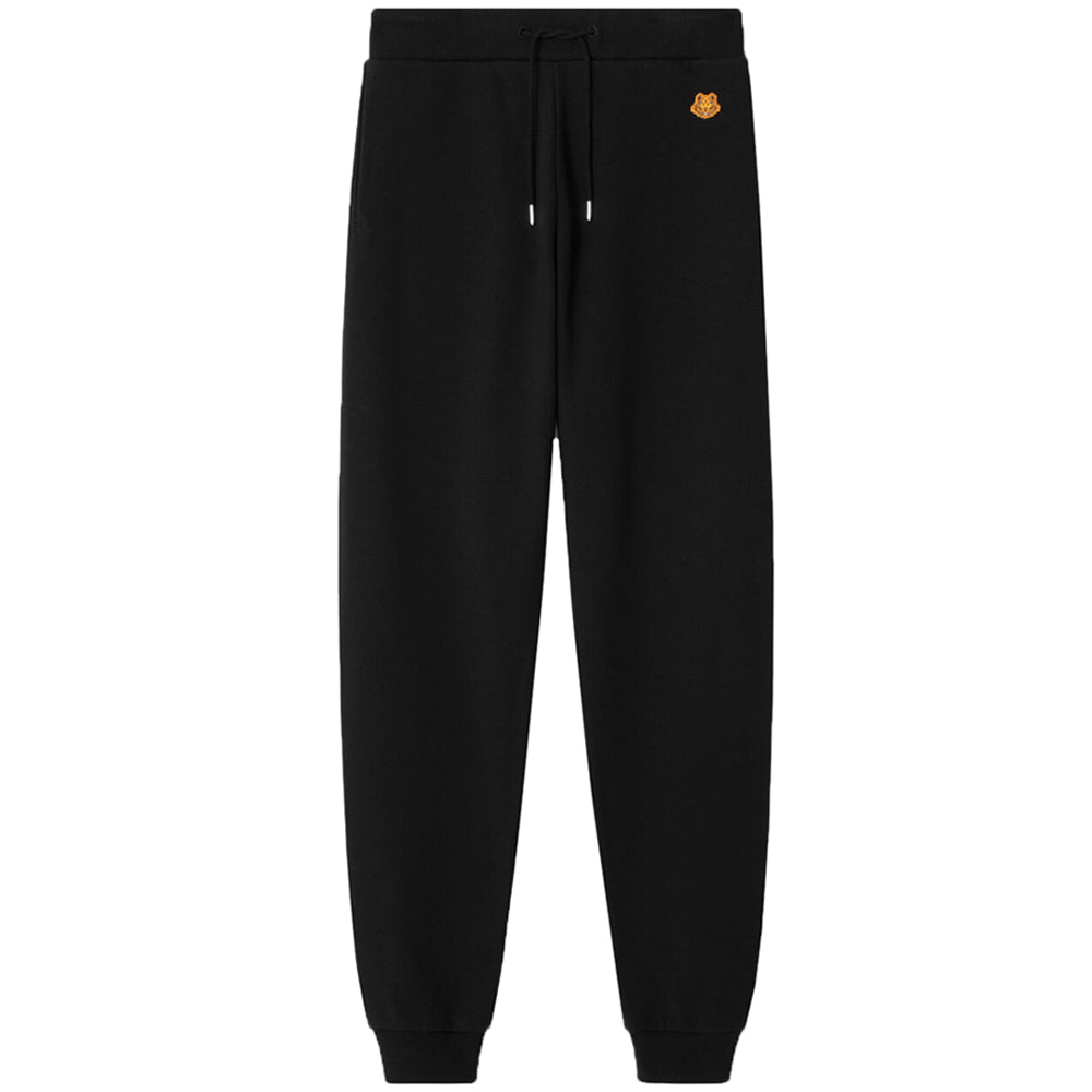 Kenzo Mens Tiger Crest Logo Joggers Black