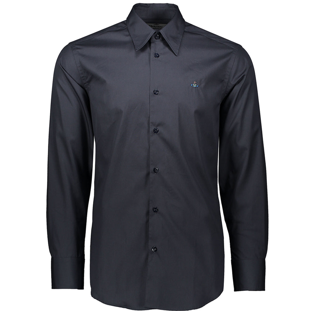 Vivienne Westwood Mens Tone on Tone Button Shirt Black