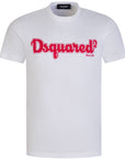 Dsquared2 Mens Gummy Logo T-Shirt White