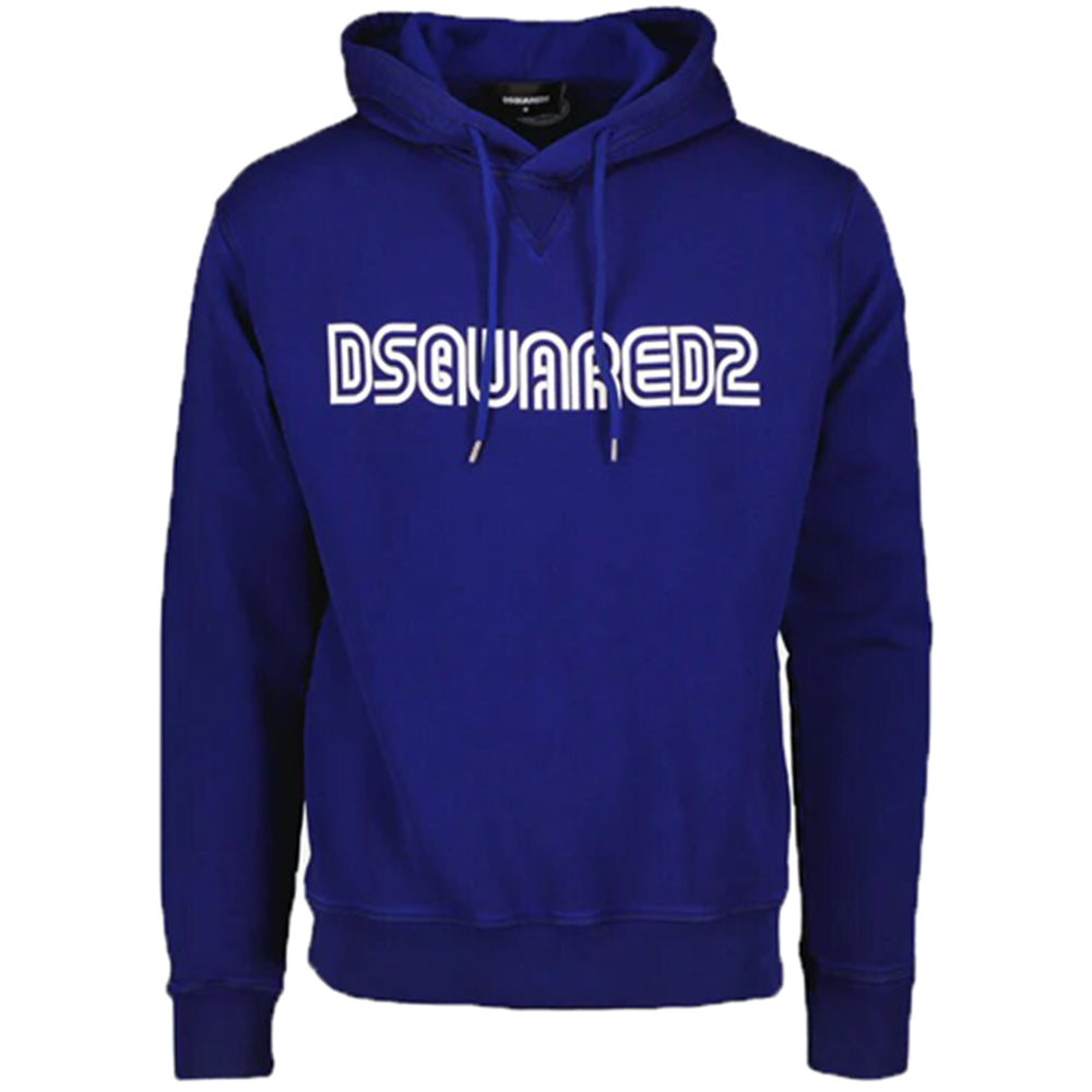 Dsquared2 Mens D2 Outline Cool Hoodie Navy