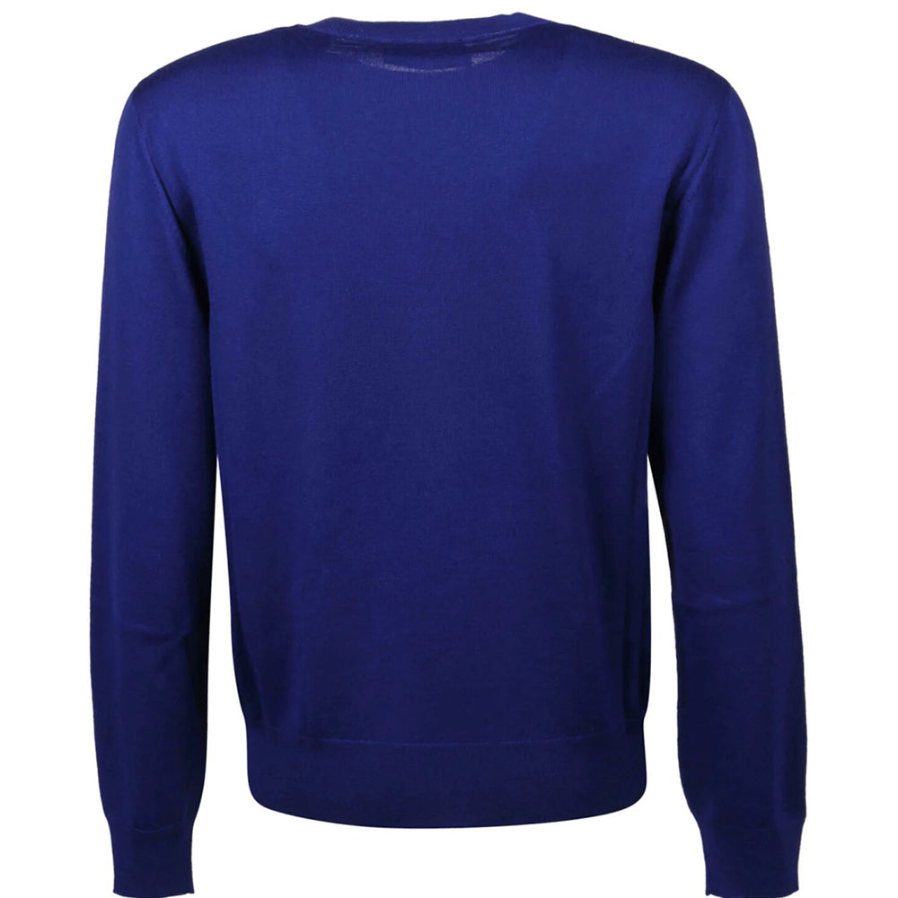 Dsquared2 Mens Cartoon Knitted Jumper Blue