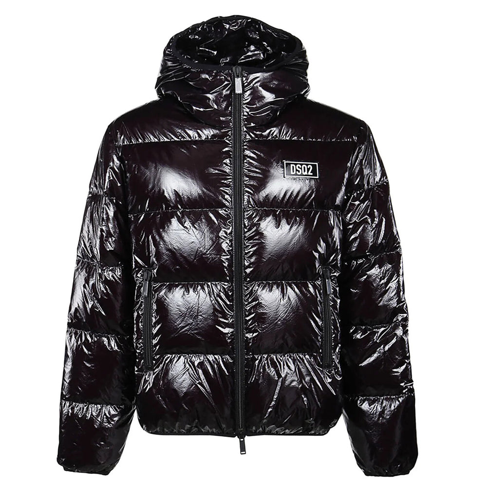 Dsquared2 Mens Hooded Puffer Jacket Black