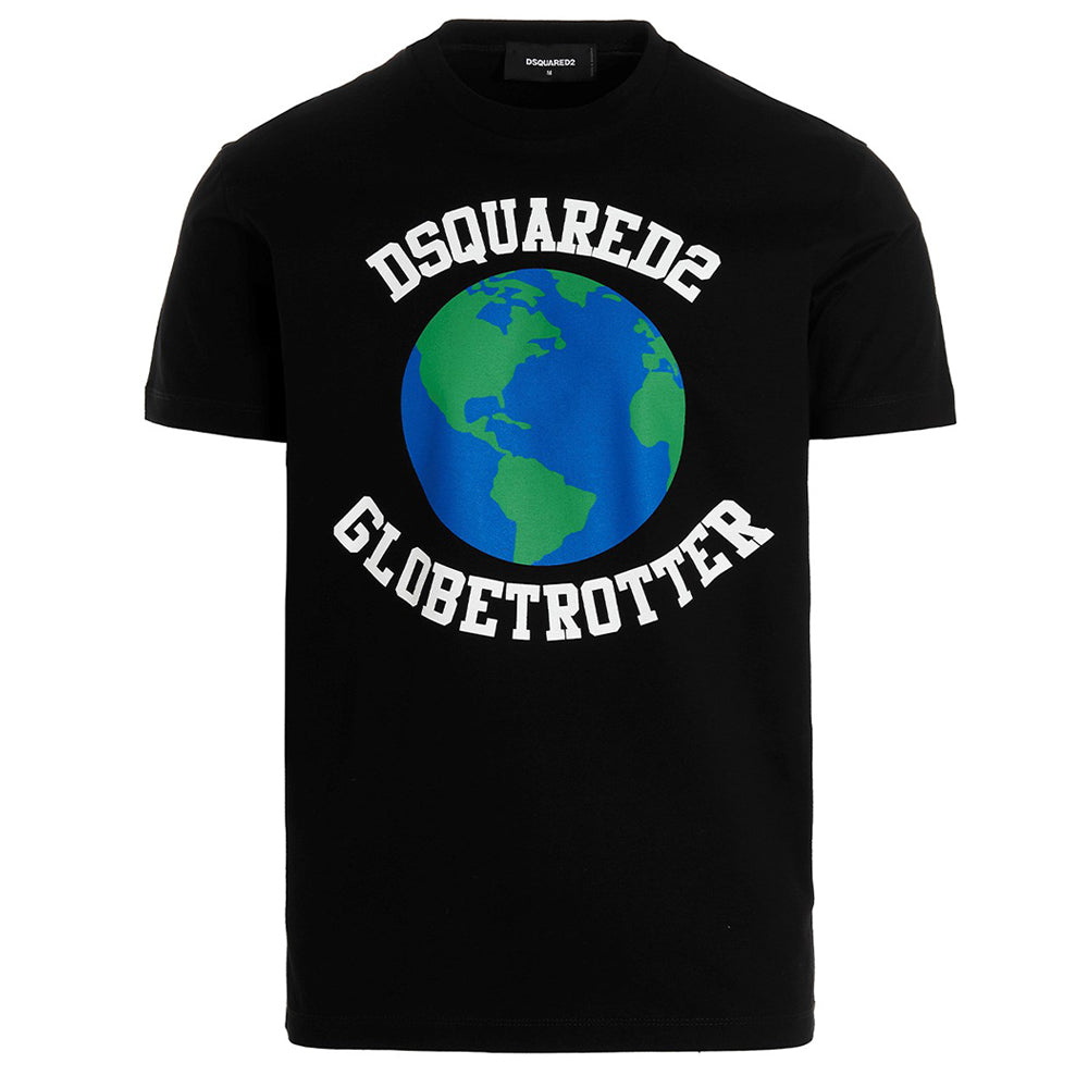 Dsquared2 Mens Globetrotter Cool T-shirt Black