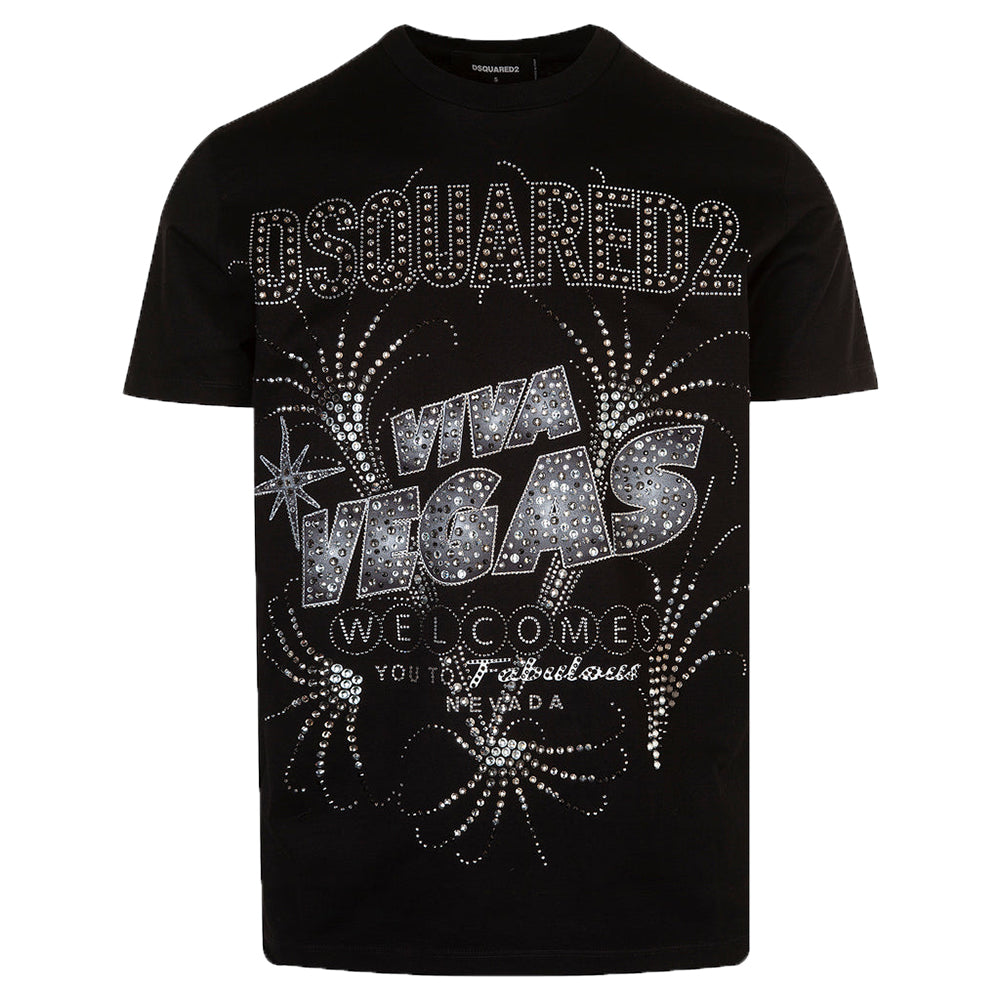 Dsquared2 Mens Viva Vegas T-Shirt Black