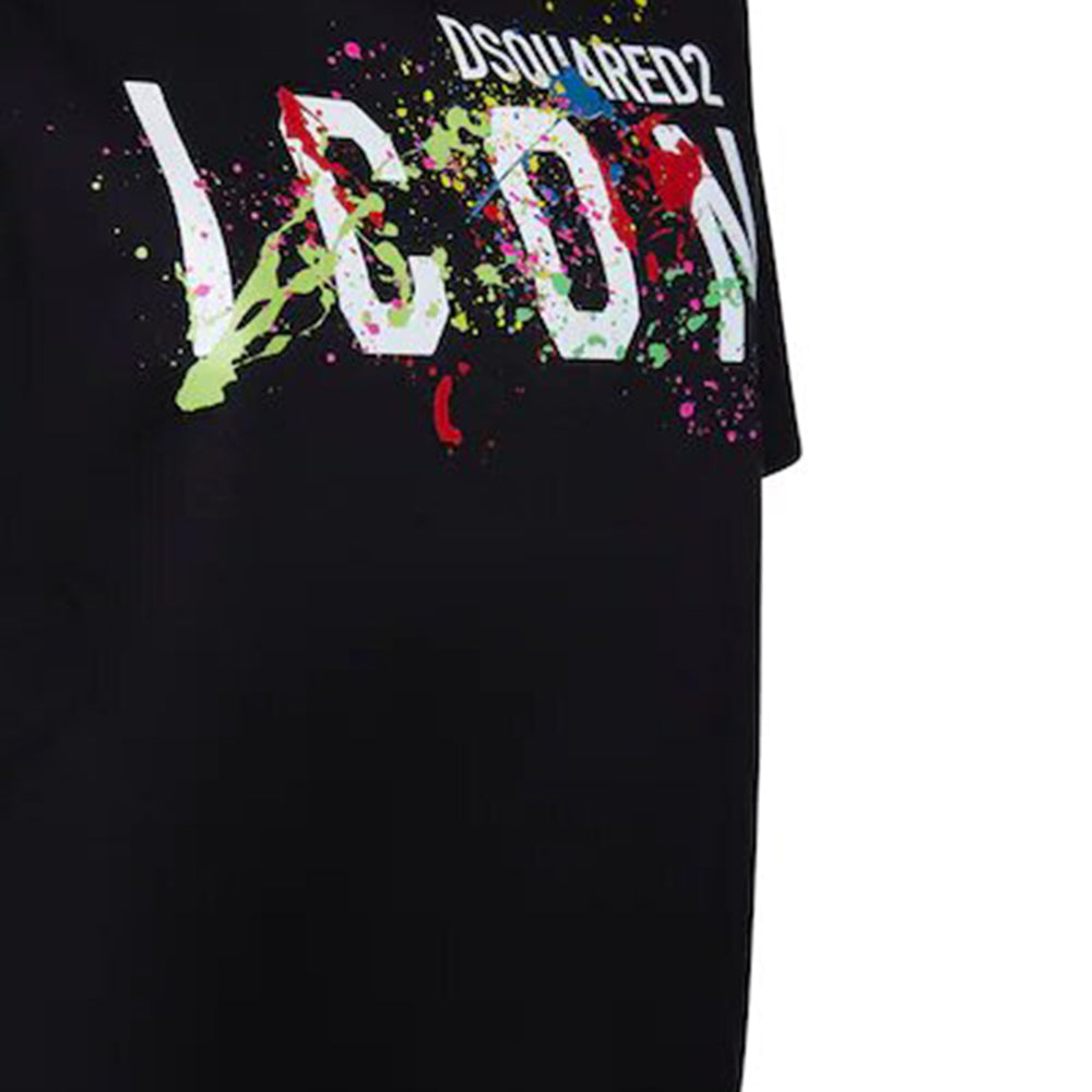 Dsquared2 Mens Icon Splash Cool T-shirt Black