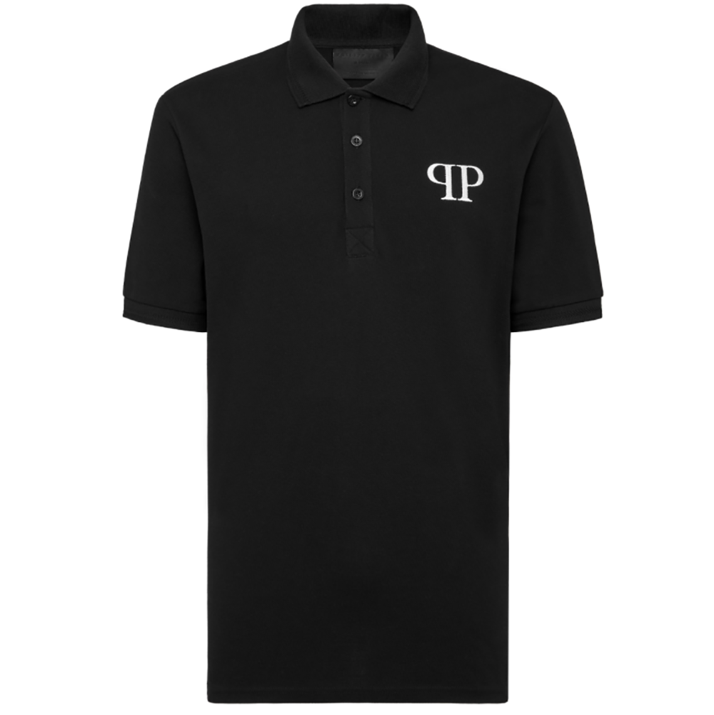 Philipp Plein Men&#39;s Logo Polo Shirt Black