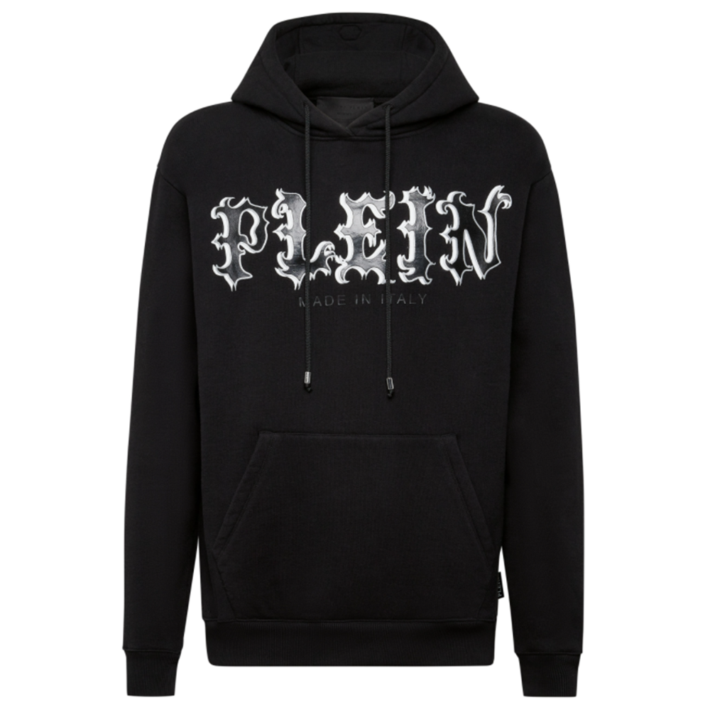 Philipp Plein Men&#39;s Spray Effect Hoodie Black