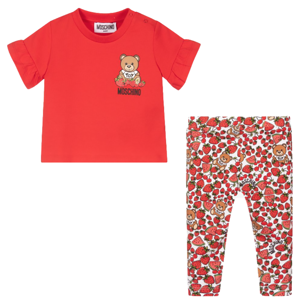 Moschino Baby Girls T-Shirt Leggings Set Red