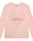 Kenzo Girls Pink Tiger Sweater Pink