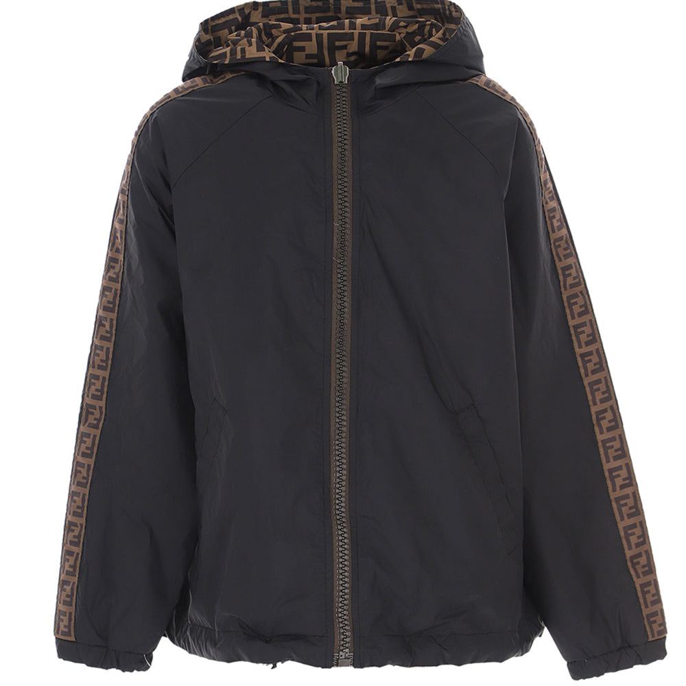 Fendi Unisex FF Reversible Jacket Black