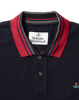 Vivienne Westwood Men's Stripe Logo Polo Navy