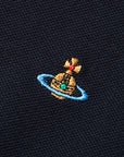 Vivienne Westwood Men's Stripe Logo Polo Navy