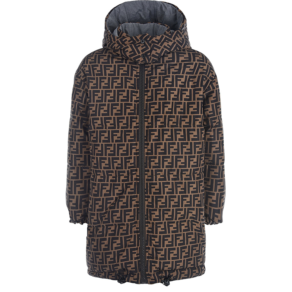 Fendi Unisex Reversible Padded Jacket Silver