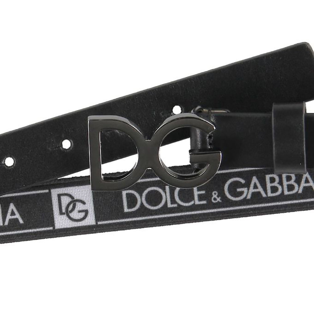 Dolce &amp; Gabbana Boys Elasticated Belt Black
