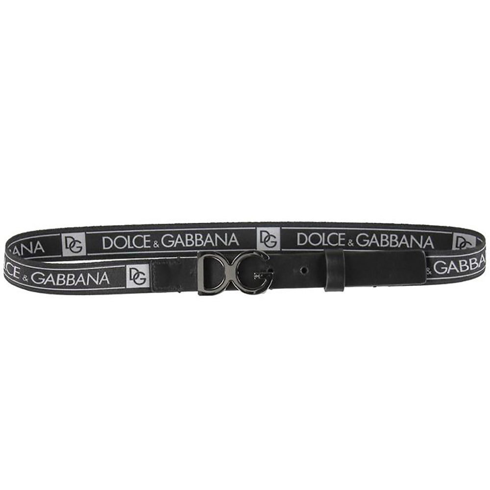 Dolce &amp; Gabbana Boys Elasticated Belt Black