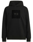 Y-3 Mens Square Logo Hoodie Black