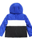 Versace Boys Logo Print Puffer Jacket Blue