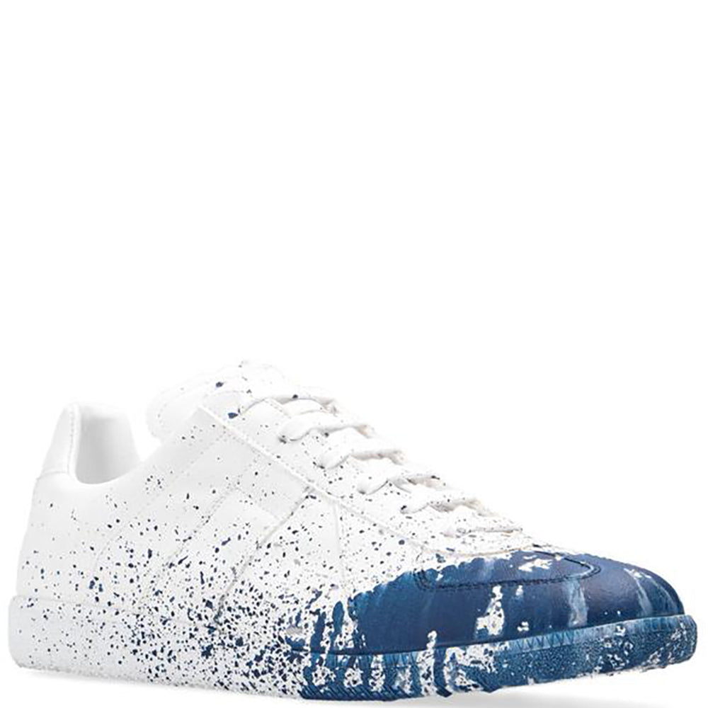 Maison Margiela Mens Paint Drop Sneakers White