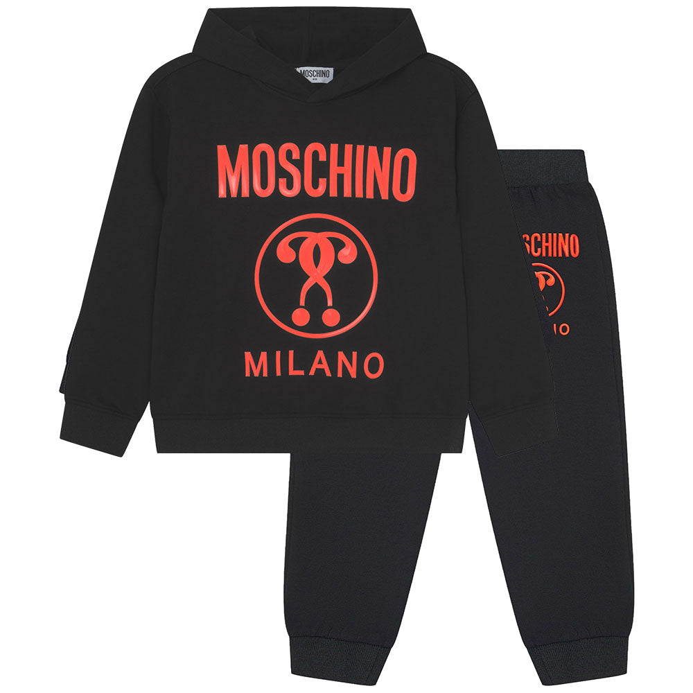 Moschino Boys Milano Logo Tracksuit Black