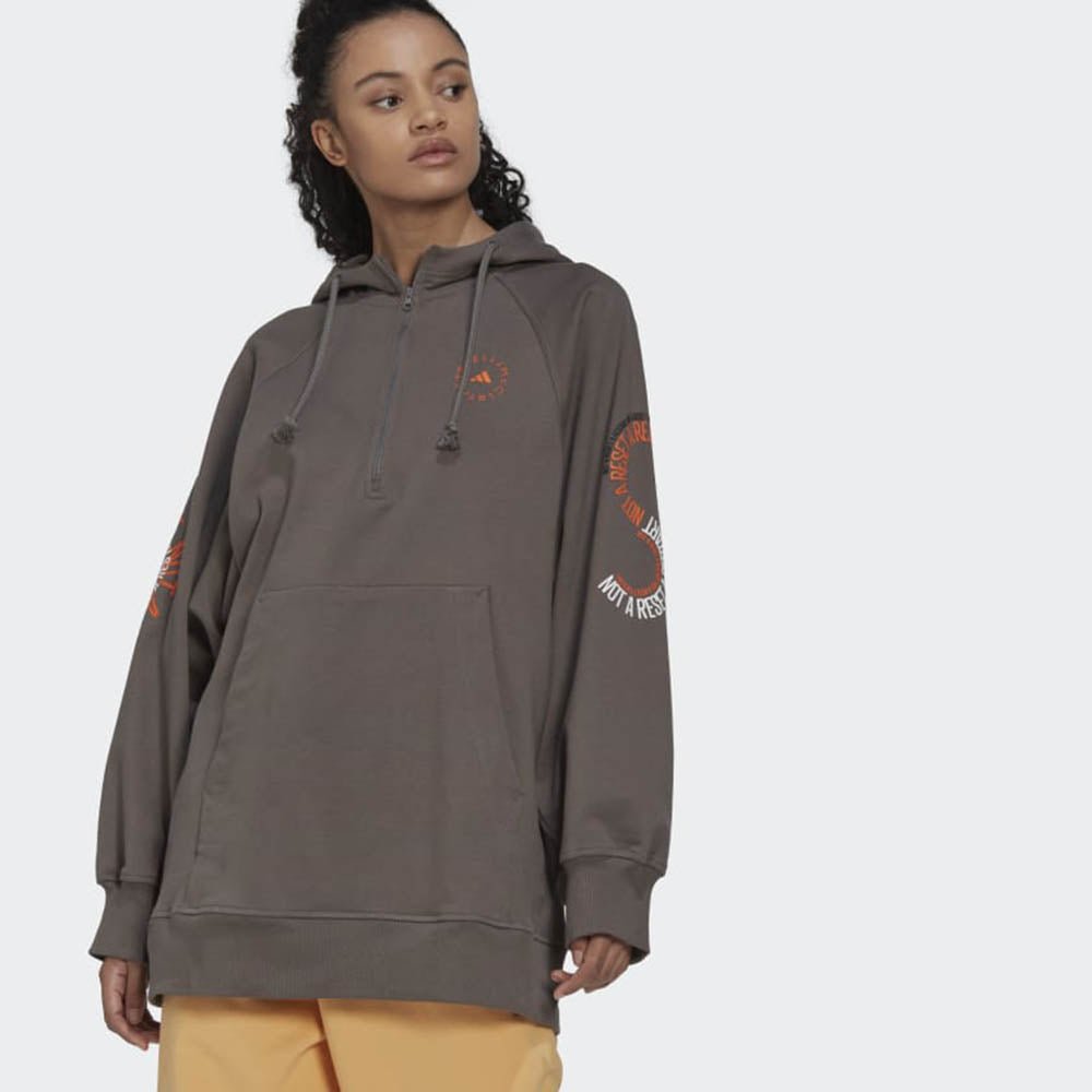 adidas by Stella McCartney Unisex Oversized Hoodie Grey - adidas by Stella McCartneyHoodies