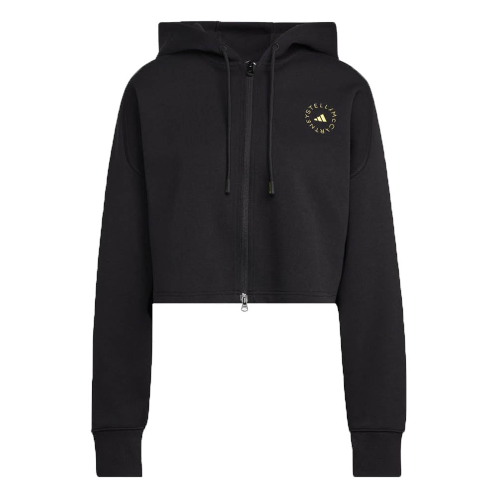 adidas by Stella McCartney Womens Crop Hoodie Black - adidas by Stella McCartneyHoodies