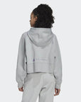 adidas by Stella McCartney Womens Crop Hoodie Grey - adidas by Stella McCartneyHoodies