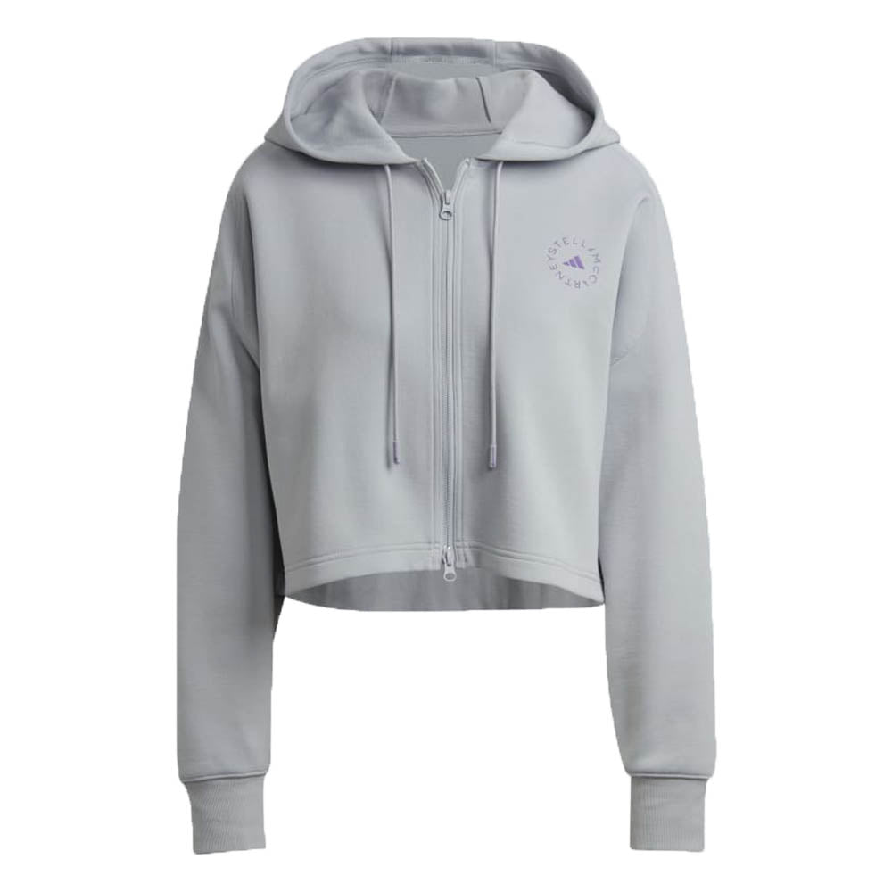 adidas by Stella McCartney Womens Crop Hoodie Grey - adidas by Stella McCartneyHoodies