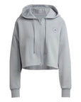 adidas by Stella McCartney Womens Crop Hoodie Grey - adidas by Stella McCartneyHoodies