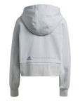 adidas by Stella McCartney Womens Crop Hoodie Grey - adidas by Stella McCartneyHoodies