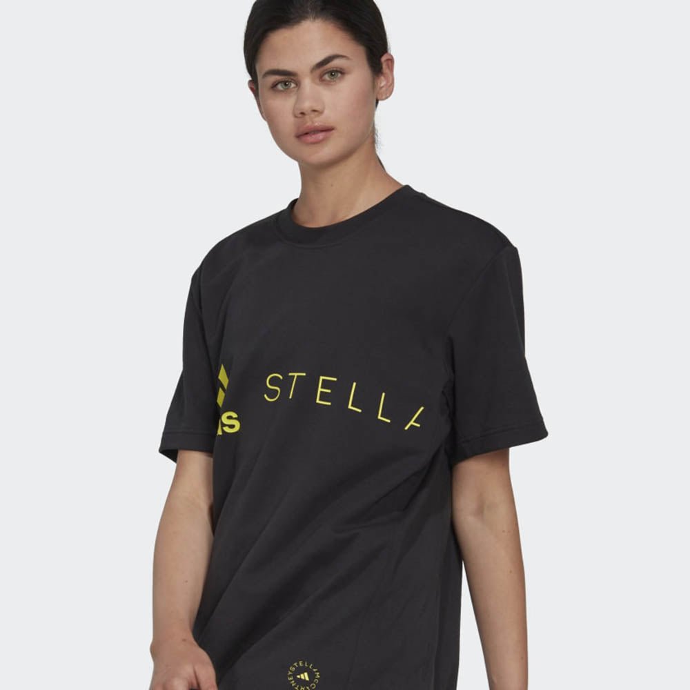 adidas by Stella McCartney Womens Logo T-shirt Black - adidas by Stella McCartneyT-shirts