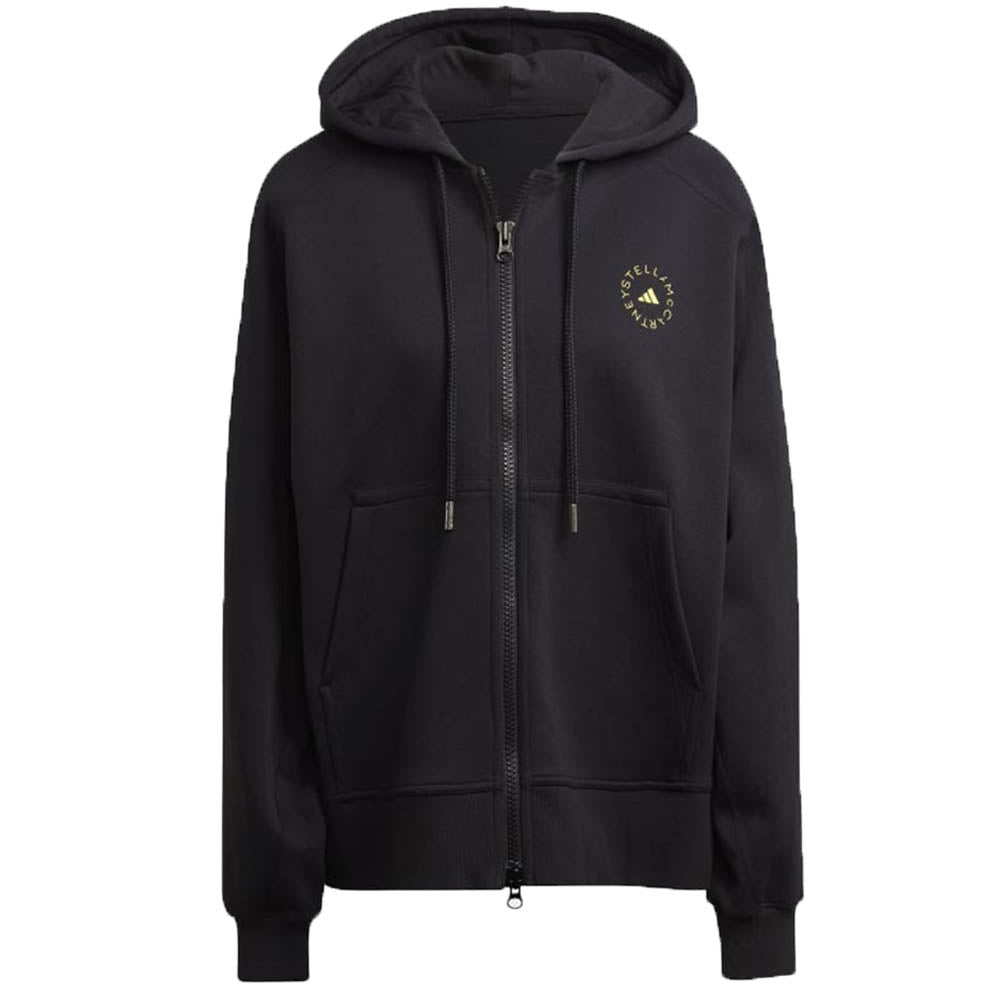 adidas by Stella McCartney Womens Logo Zip Hoodie Black - adidas by Stella McCartneyHoodies