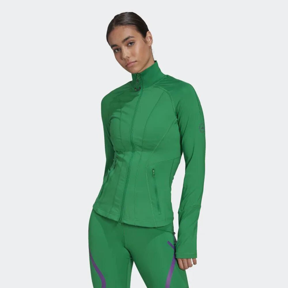 adidas by Stella McCartney Womens Truepurpose Midlayer Top Green - adidas by Stella McCartneyZip Tops