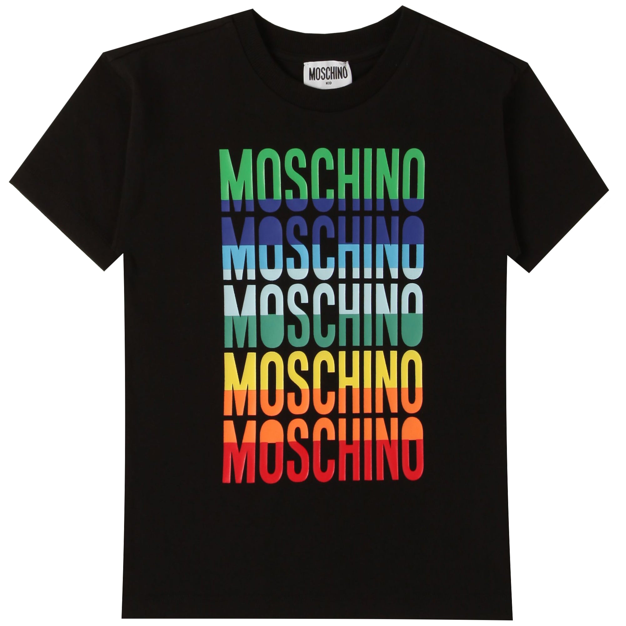 Moschino Boys Multiple Logo T-Shirt Black