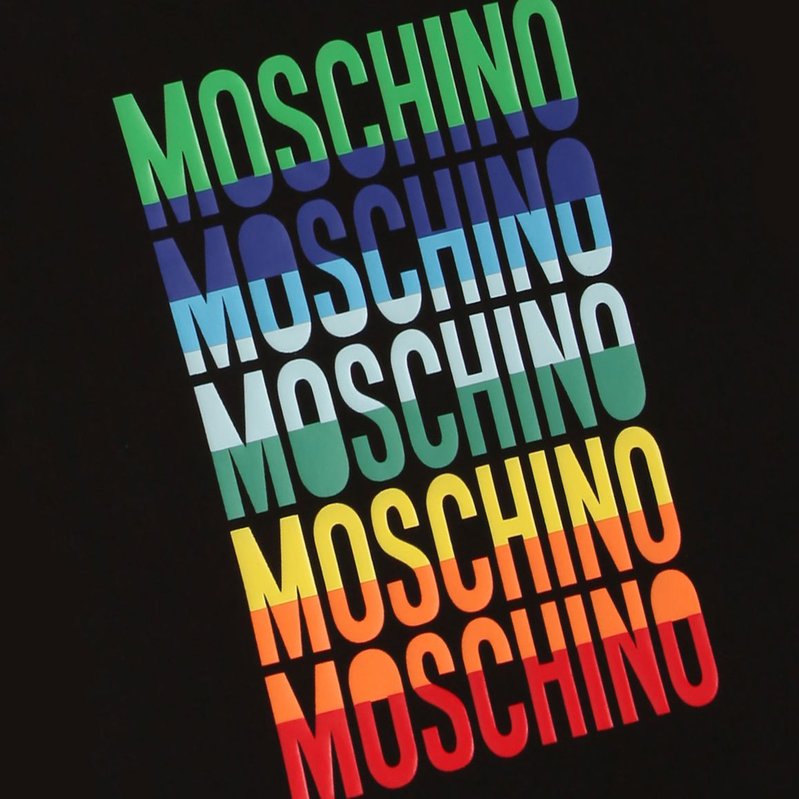 Moschino Boys Multiple Logo T-Shirt Black