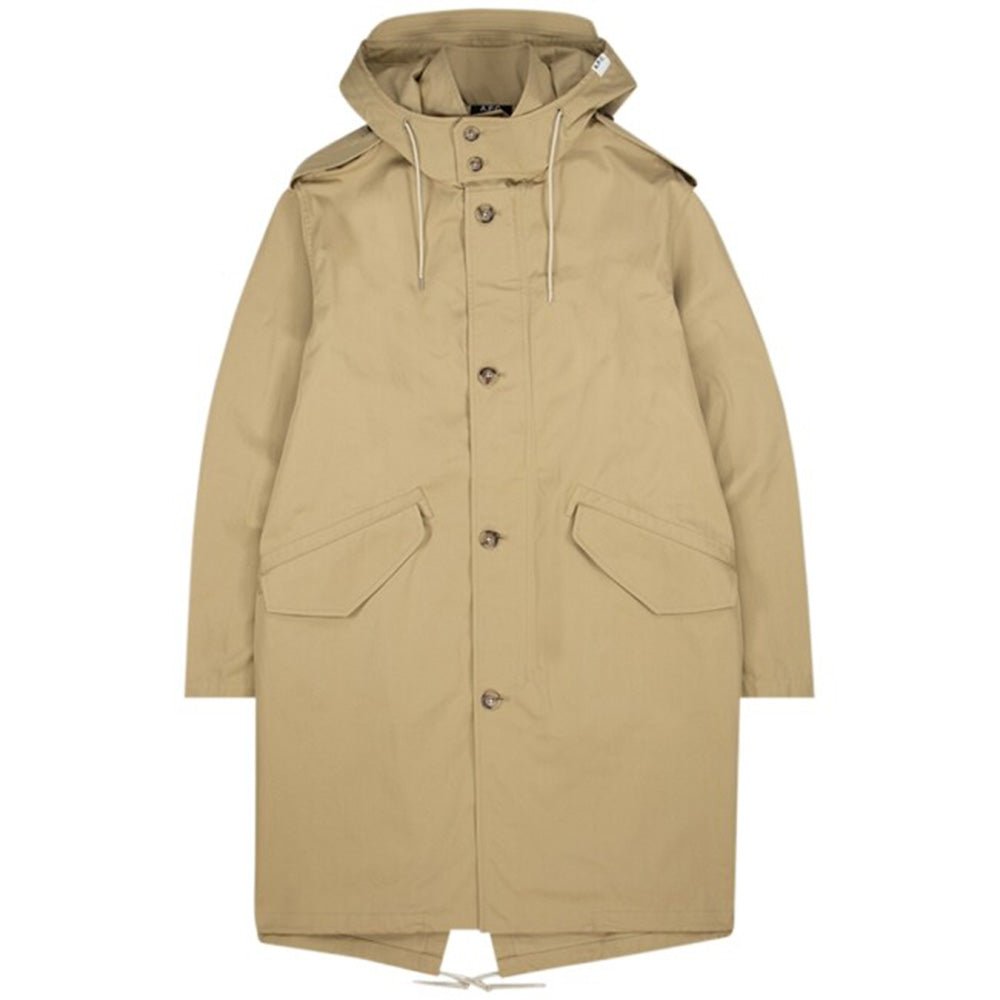 A.p.c Mens Antoine Parka Jacket Beige - A.p.cCoats &amp; Jackets