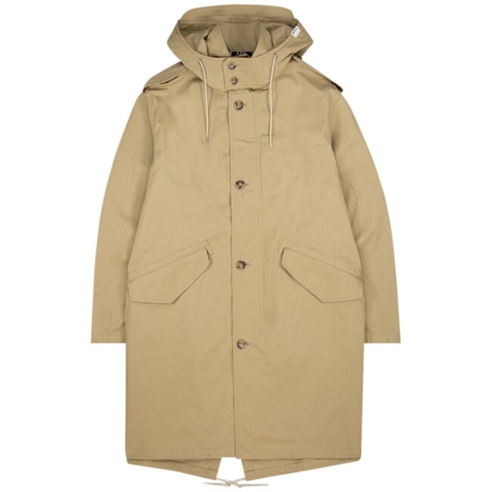 A.p.c Mens Antoine Parka Jacket Beige - A.p.cCoats & Jackets