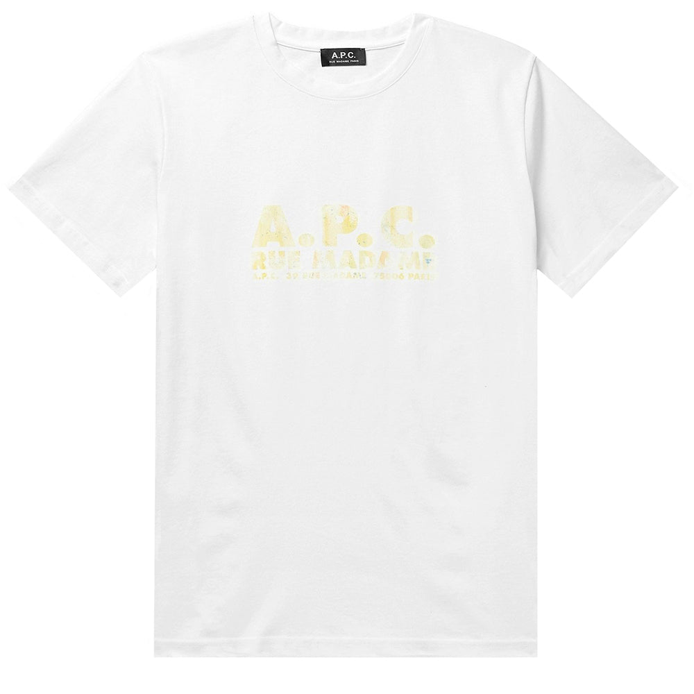 A.P.C Men&#39;s Bobby Address Logo White - A.p.cT-shirts