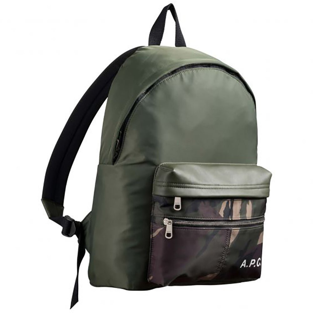 A.P.C Men&#39;s Canvas Backpack Khaki - A.p.cBags