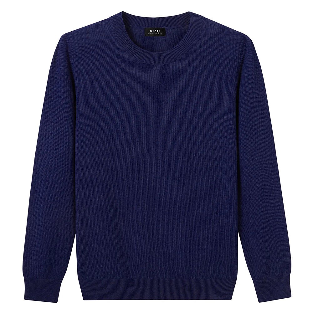 A.p.c Mens Crew Neck Jumper Navy - A.p.cKnitwear