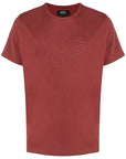 A.P.C Men's Hartman Embossed Logo T-Shirt Burgundy - A.p.cT-shirts