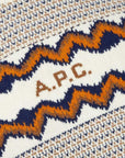 A.P.C Men's Intarsia Logo Wool Jumper White - A.p.cKnitwear