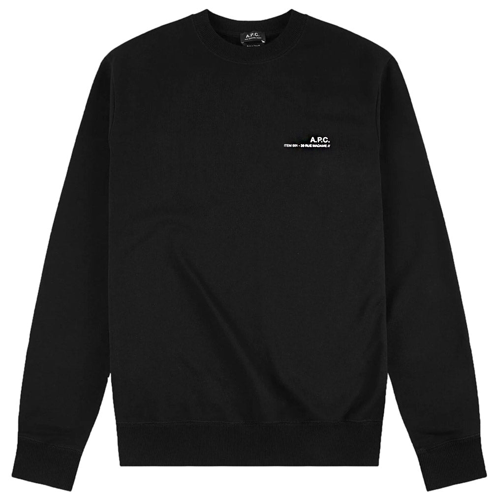 A.P.C Men&#39;s Item Logo Sweater Black - A.p.cSweaters